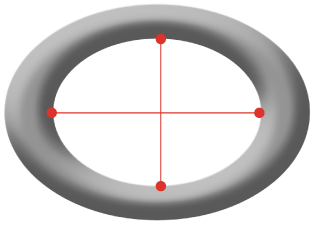 Silhouette of closed A19 hog ring staple