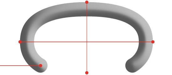 Silhouette of open CL12 hog ring staple