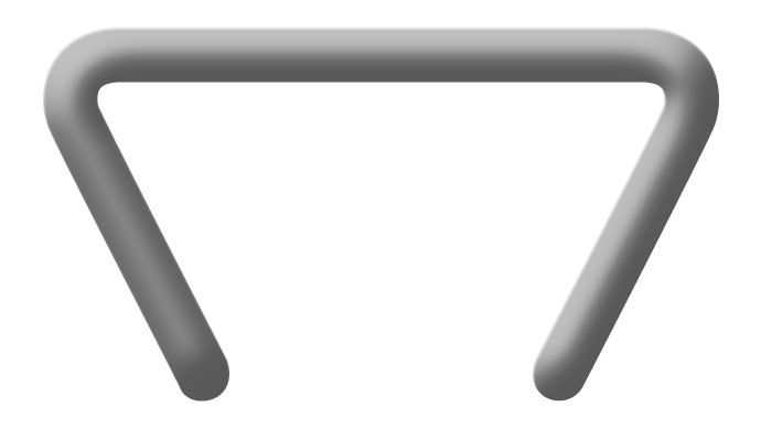 Silhouette of TYPE D hog ring staple