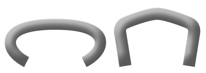 Silhouette of TYPE G hog ring staple