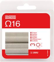 Blister pack &Omega;16 galvanized steel - 250 hog ring staples APROX.