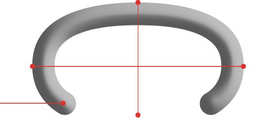 Dimensiones grapa anillada C17 abierta