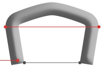 Dimensiones grapa anillada G35 abierta