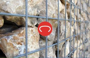 Agrafos de anilhamento para fechar gabi&otilde;es de muros de conten&ccedil;&atilde;o