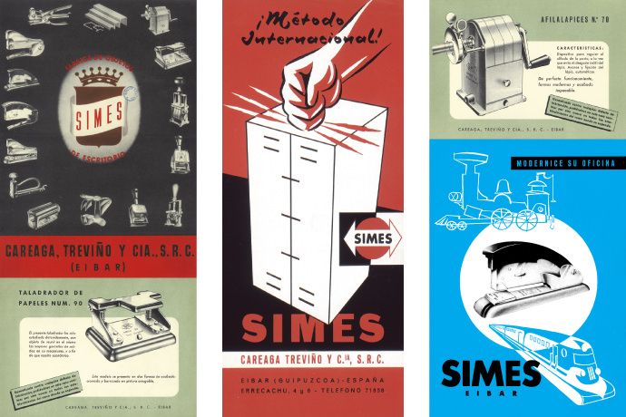 Cartazes anunciando SIMES nos anos 50