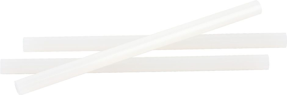 Hot melt adhesive sticks in Transparent.